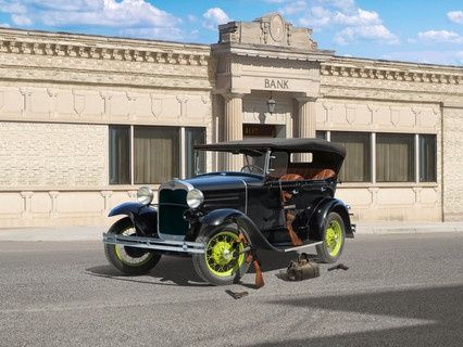 Military ICM 1/24 Ford Model A Gangster Car