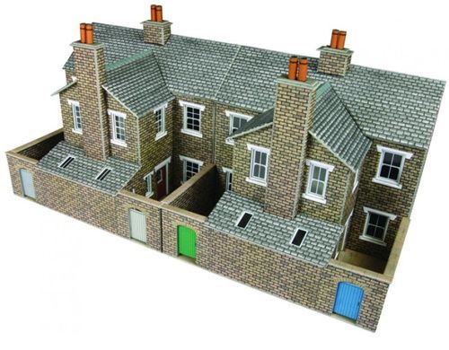 Low Relief Stone Terraced House Backs (OO) (Discontinued)