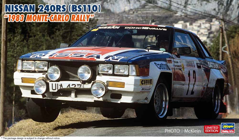 Cars, Bikes and Trucks Hasegawa 1/24 Nissan 240RS 1983 Monte-Carlo Rally