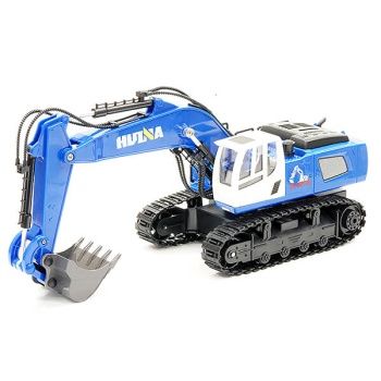 2.4g 11CH RC Excavator Blue w/Die Cast Bucket