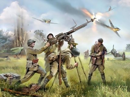Military Zvezda 1/35 Soviet DSHK with Crew WWII