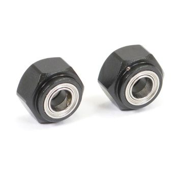 FASTRAX ALUMINIUM FRONT WHEEL 12MM HEX ADAPTORS w/BRG (PR) Black