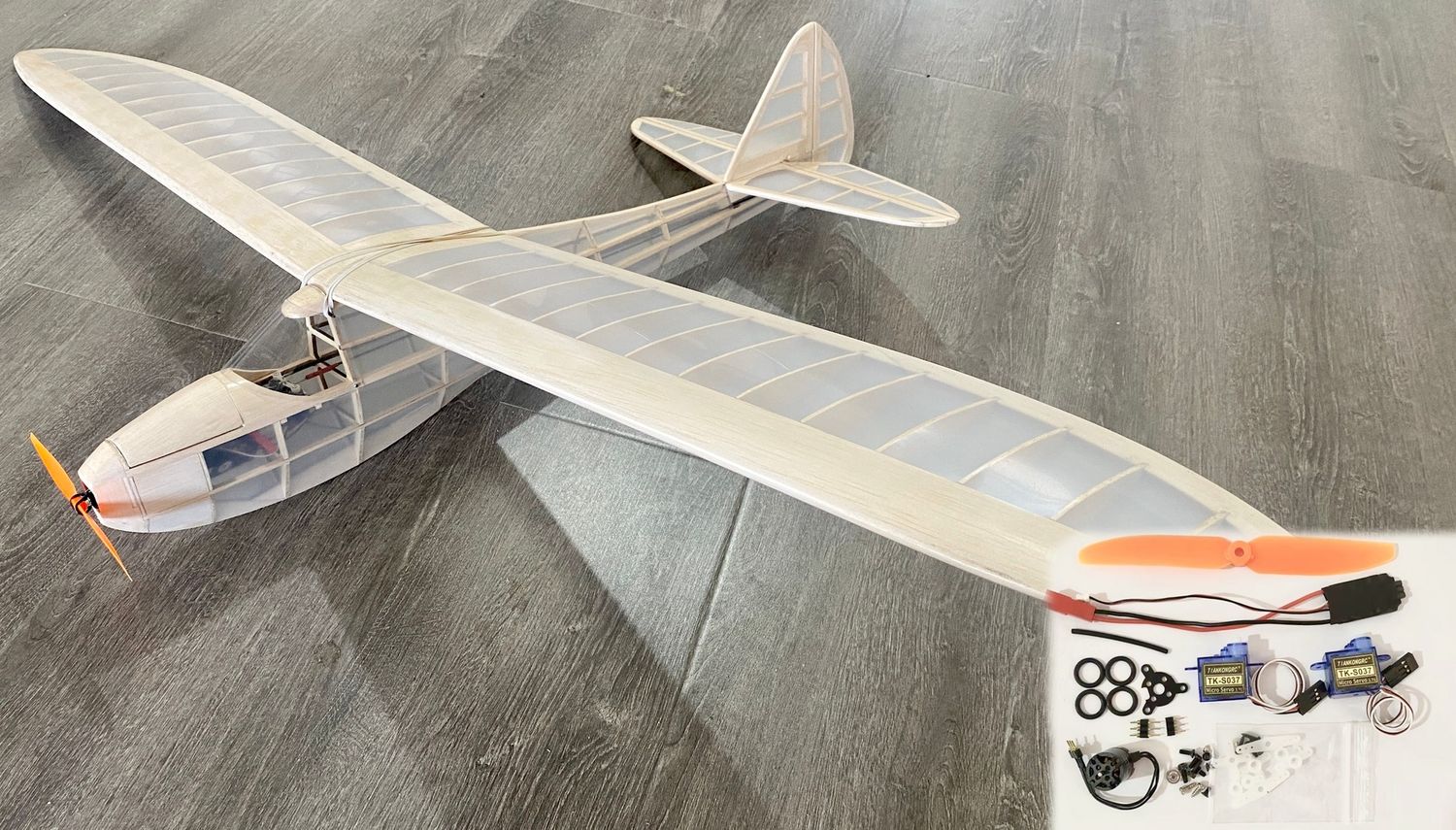Valueplanes Balsa Micro Sinbad 1.23m Kit + Power System Bundle