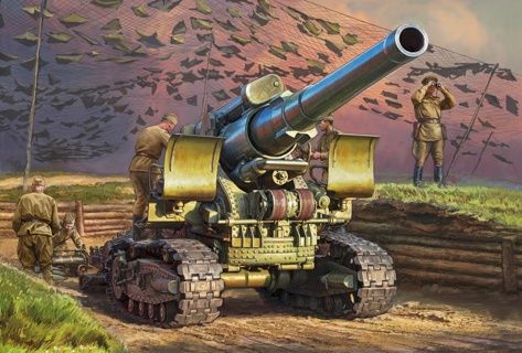 Military Zvezda 1/35 Soviet WWII M1931 (B-4) 203mm Howitzer "Stalin's Sledgehammer"