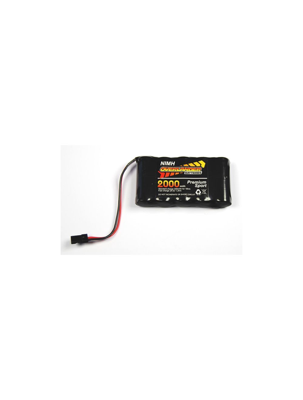 NiMH Battery Pack 4/5 AF 2000mah 6v RX Flat Premium Sport - 1756