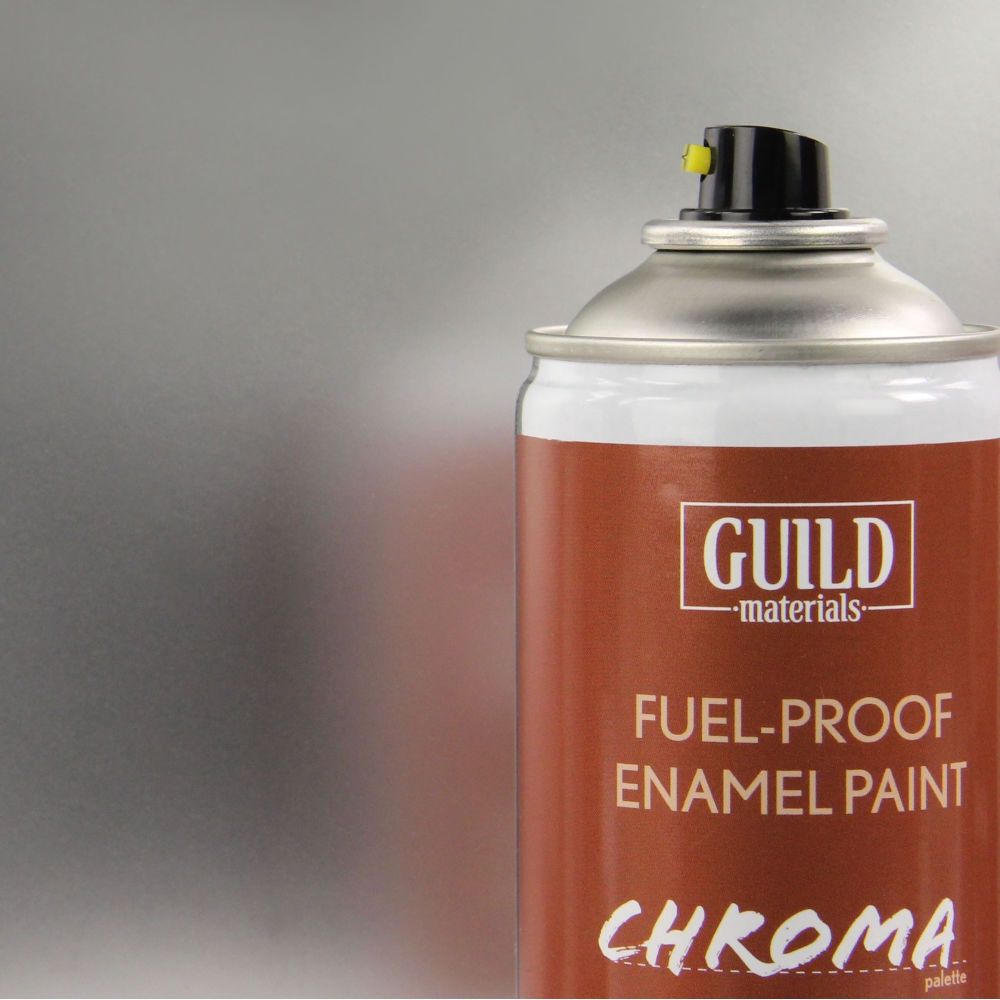 Gloss Enamel Fuel-Proof Paint Chroma Silver (400ml Aerosol)