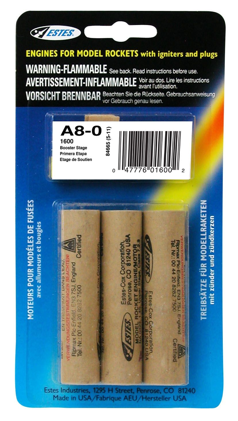 Estes A8-0 Rocket Motors