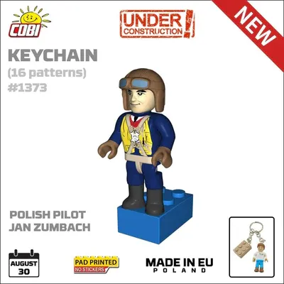 Aircraft Cobi 1/35 Polish Pilot RAF Figure Keyring (1/35)