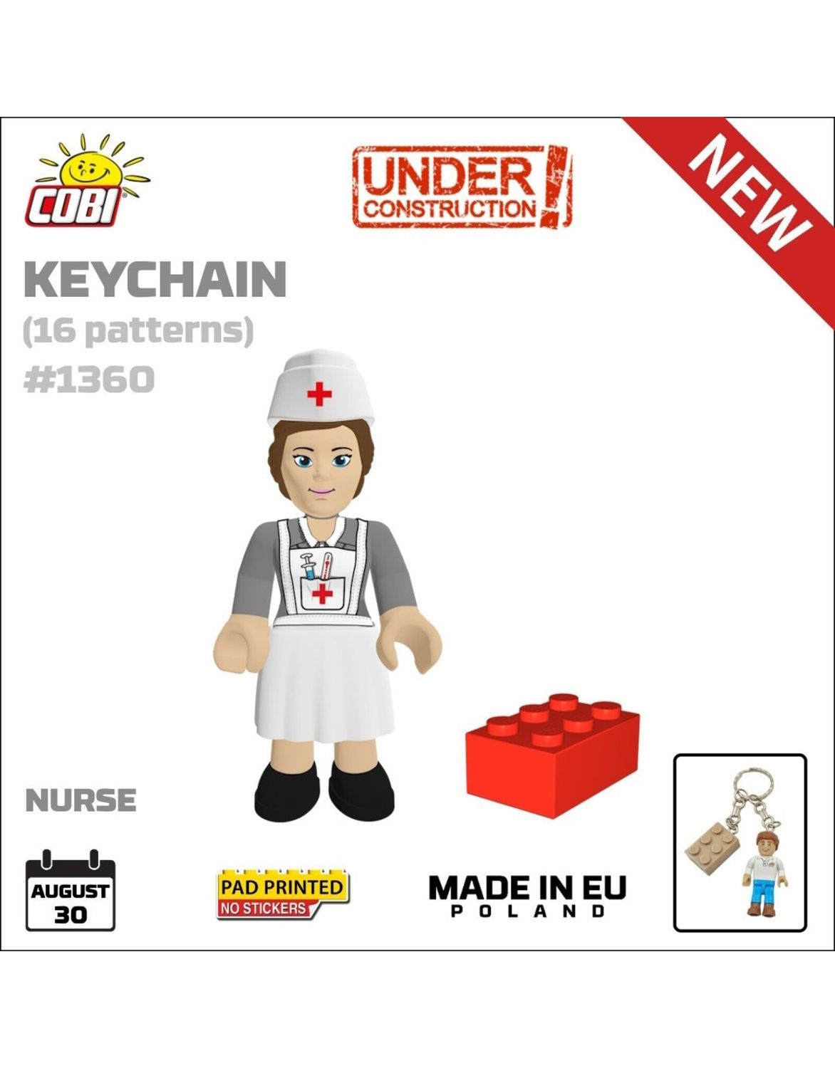 Military Cobi 1/35 Nurse Figure Keyring (1/35)