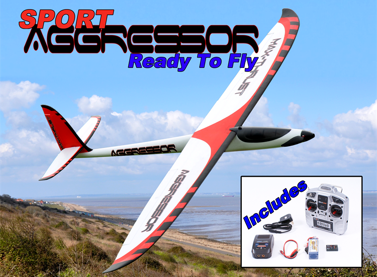 Max-Thrust Aggressor Sport Glider RTF (MC6A, Batt, Charger)