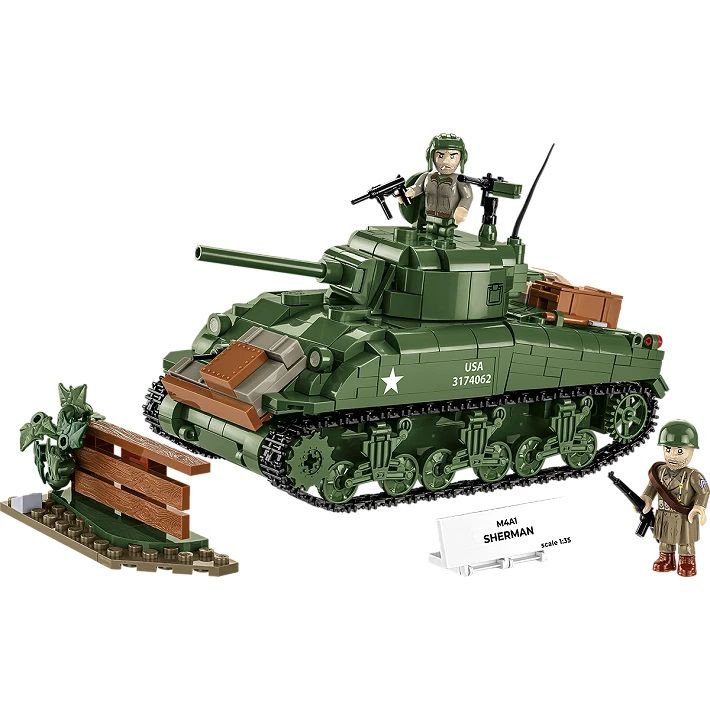 Military Cobi 1/35 M4A1 Sherman (663 bricks)