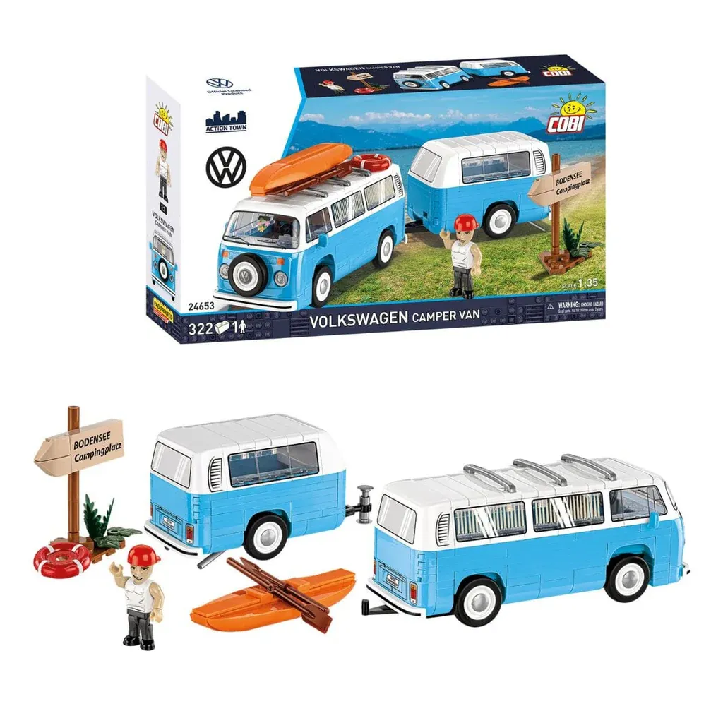 Cars, Bikes and Trucks Cobi 1/35 Volkswagen T2b Campingwagen (300 bricks)