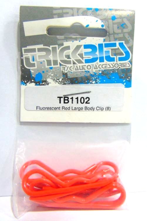 Fluorescent red body clips