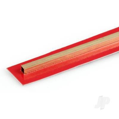 7/32in Brass Square Tube, .014in Wall (12in long)