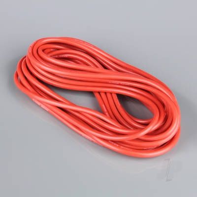 Silicone Wire, 10AWG, 25ft / 7.5m Red (on a roll)