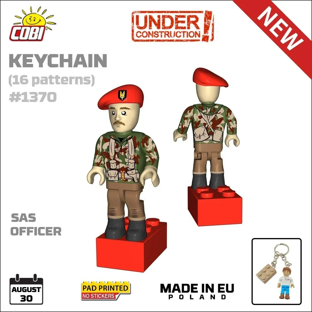 Military Cobi 1/35 SAS Officer Figure Keyring (1/35)