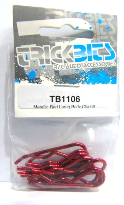Metallic red body clips6