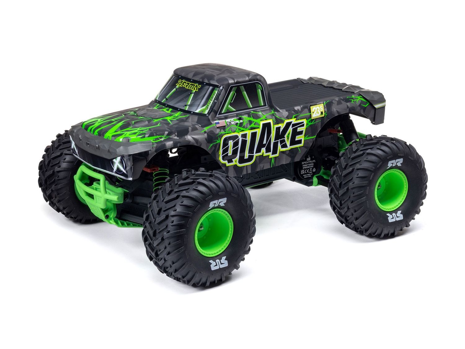 Quake 223S DSC 2WD RTR Brushless Monster Truck, Green