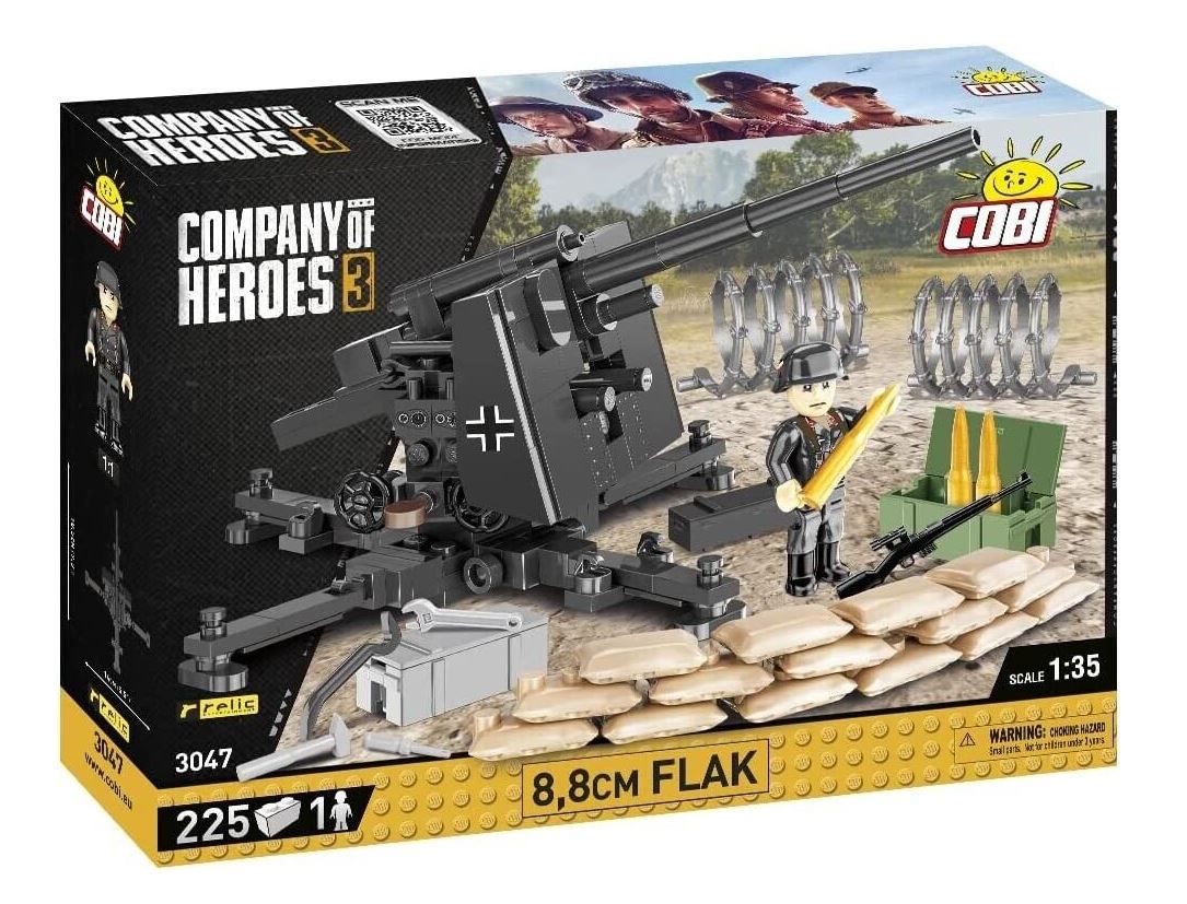 Military Cobi 1/35 Company Of Heroes 3 88 Flak Gun (1/35)