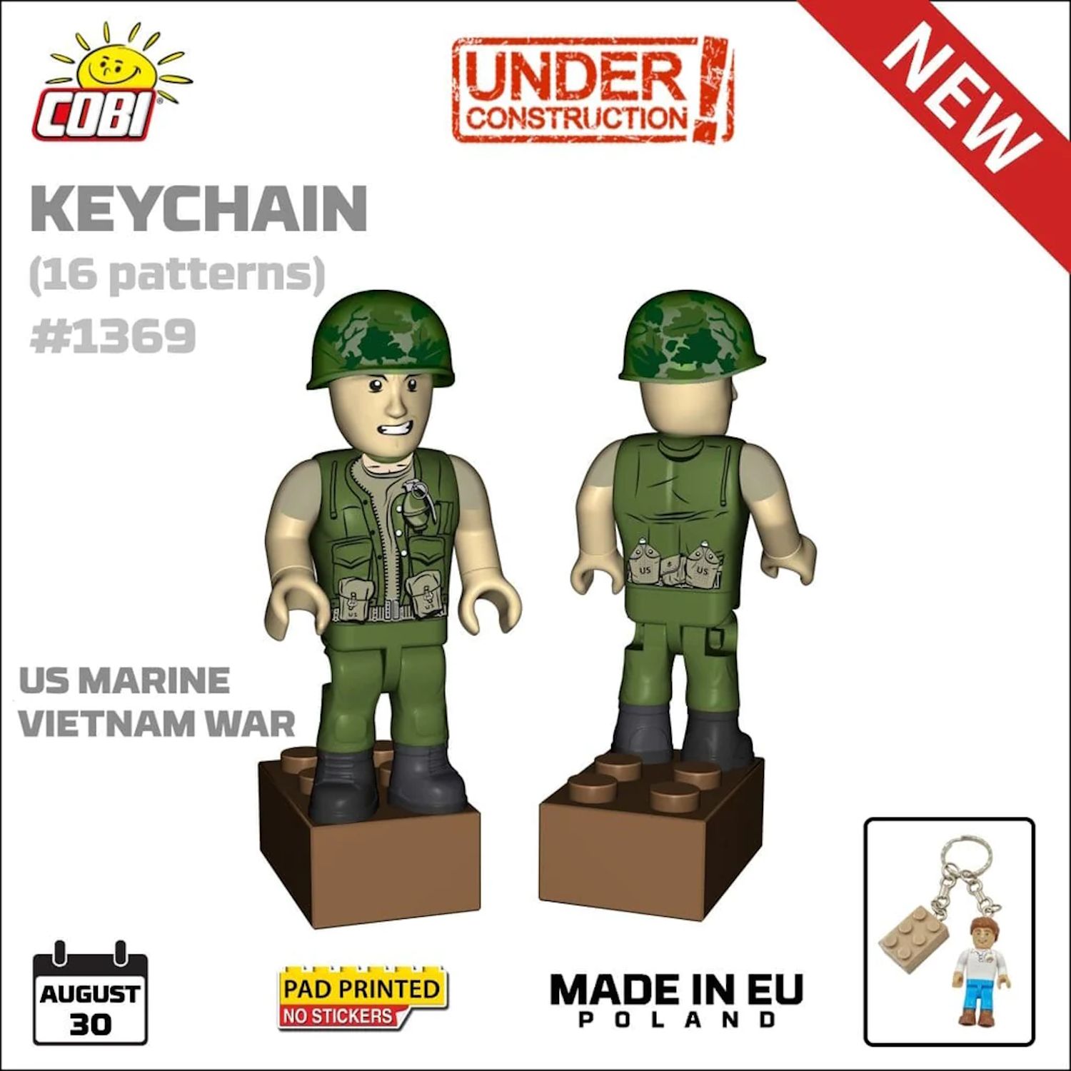 Military Cobi 1/35 US Marine Figure Keyring (1/35)
