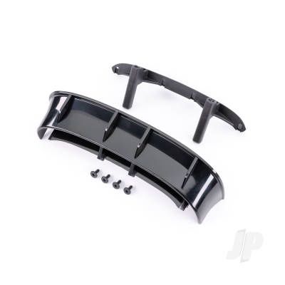 Wing, Ford Fiesta ST Rally (Black) / body posts, rear / 3x8mm FCS (4) (fits #7412 series bodies)