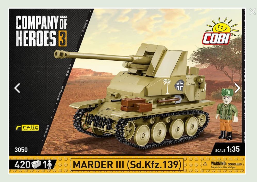 Military Cobi 1/35 Company of Heroes 3 Marder III (Sd.Kfz.139) (1/35)