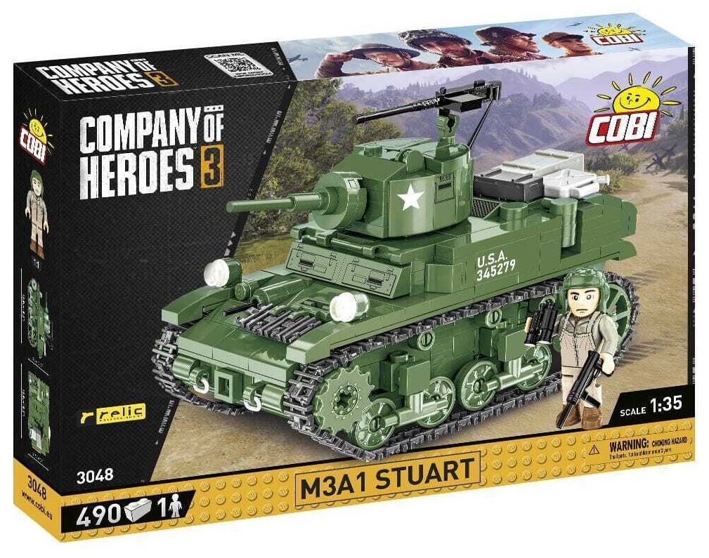 Military Cobi 1/35 Company of Heroes 3 M3A1 Stuart Tank (1/35)