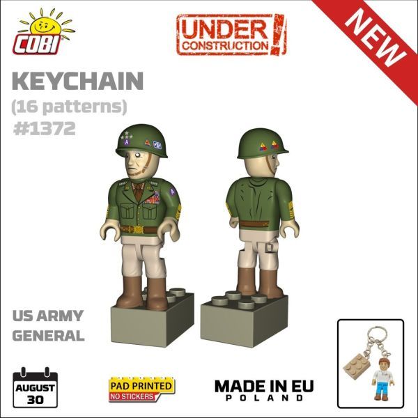 Military Cobi 1/35 US Army General Figure Keyring (1/35)