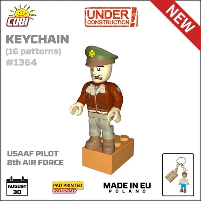 Aircraft Cobi 1/35 USAAF Bomber Pilot Figure Keyring (1/35)