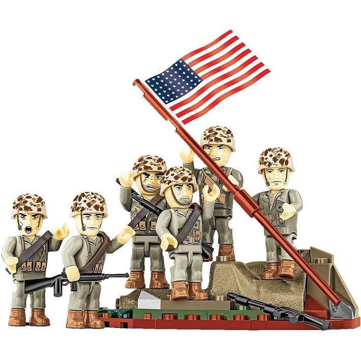 Military Cobi 1/35 Raising the flag on Iwo Jima (85 bricks)