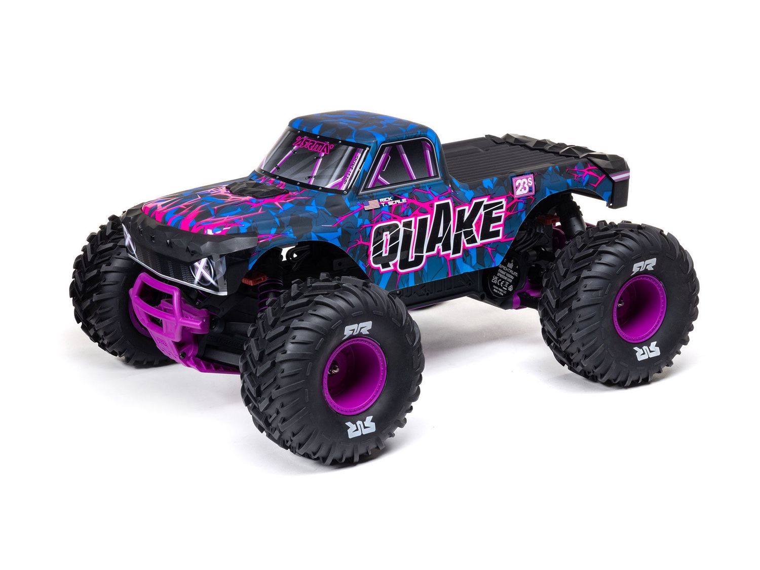 Quake 223S DSC 2WD RTR Brushless Monster Truck, Purple