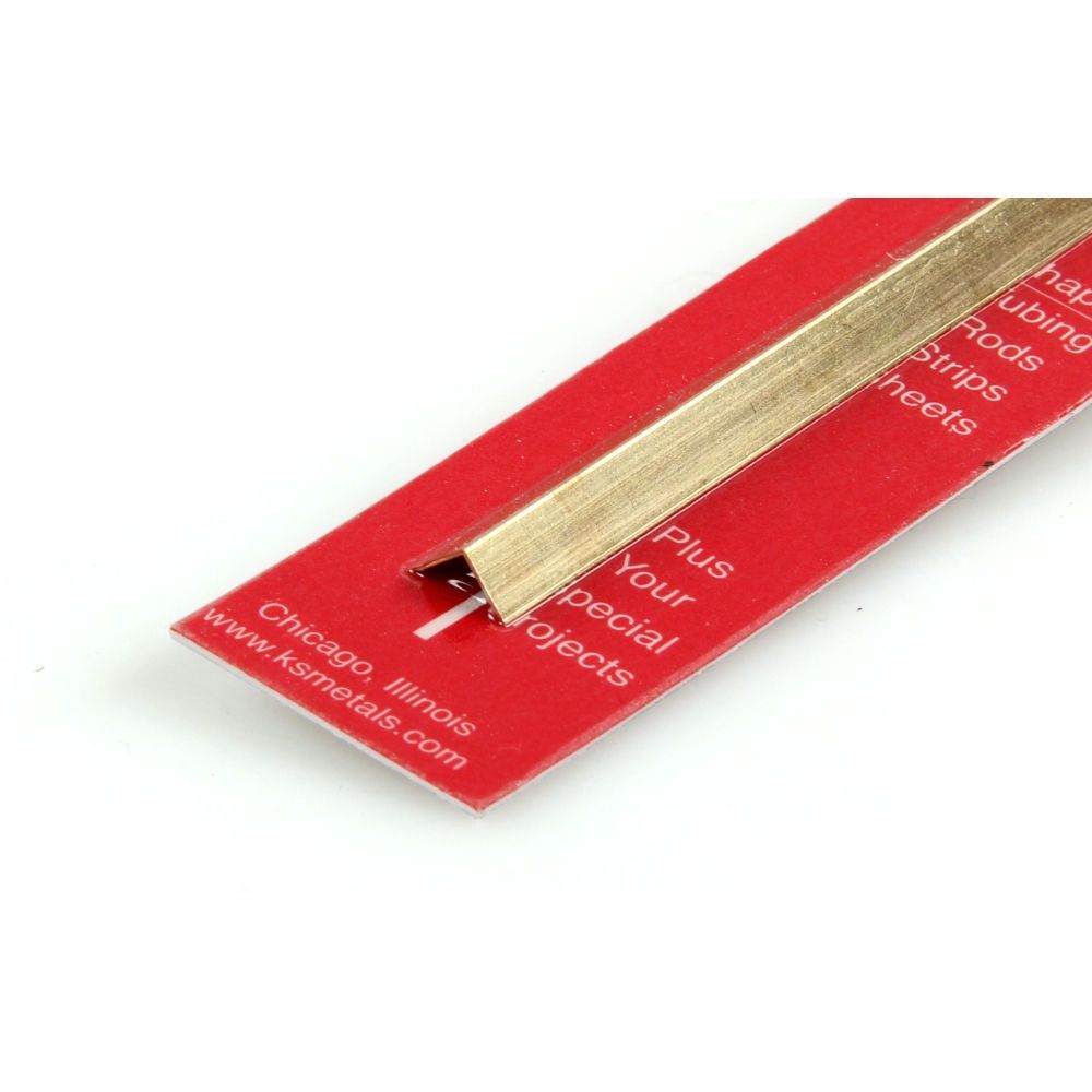1/4in 300mm Brass Angle, .014 Wall