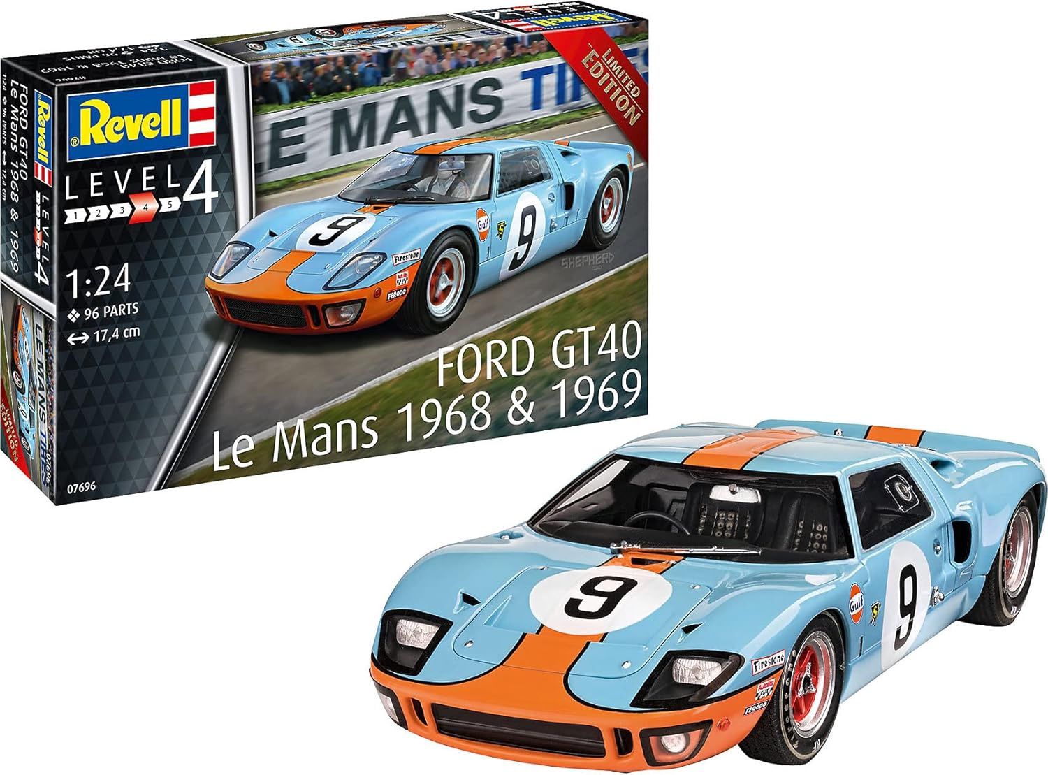 Cars, Bikes and Trucks Revell 1/24 Ford GT 40 Le Mans 1968 - 1969
