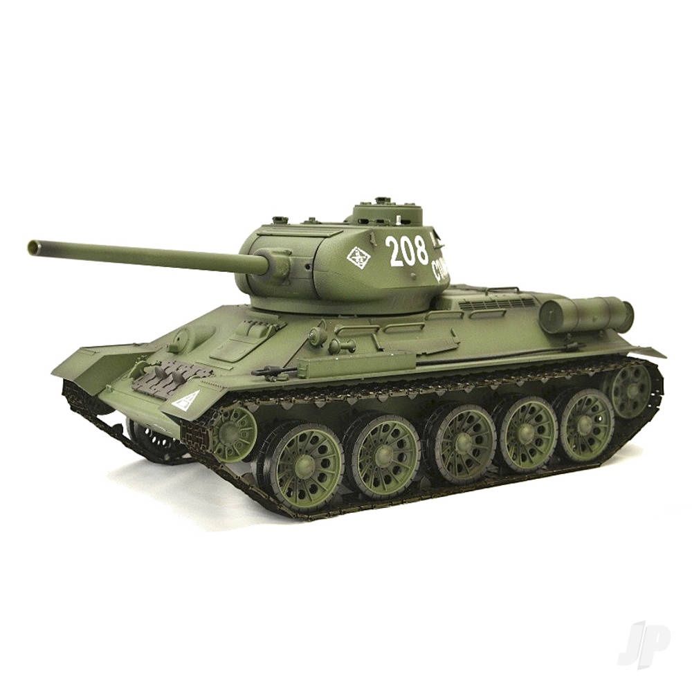 Russian T-34 / 85 with Infrared Battle System (2.4GHz + Shooter + Smoke + Sound + Metal Gearbox)
