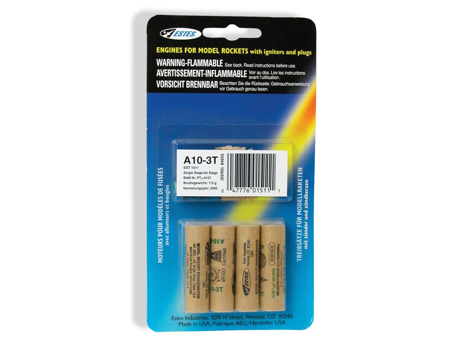 Estes A10-3T Rocket Motors (Pk4)