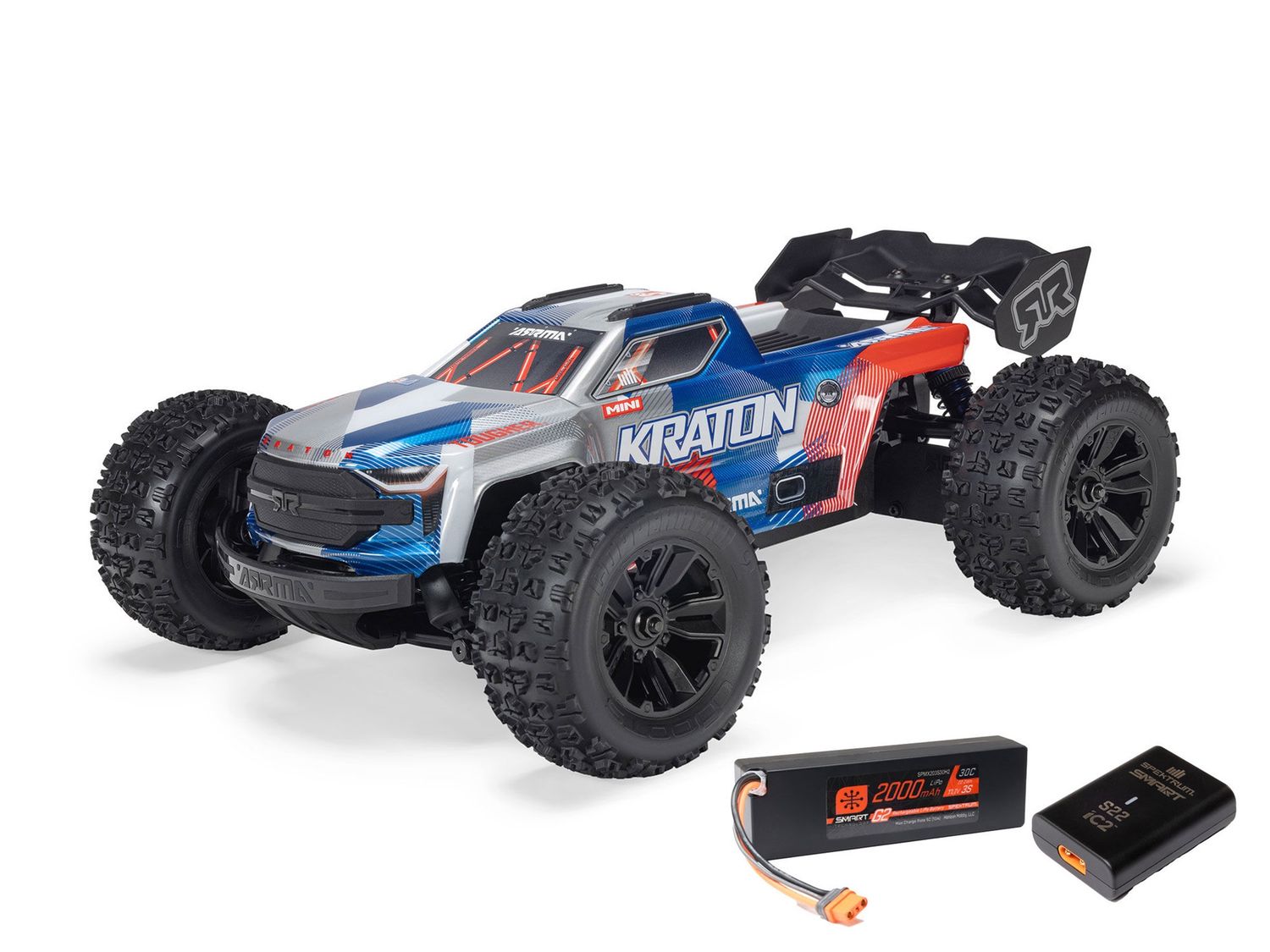 Mini Kraton 3S DSC 4X4 RTR with Batt/Charg, Red/Blue