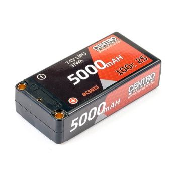 5000mAh 2S 7.4V 100C Hardcase Shorty Lipo Battery