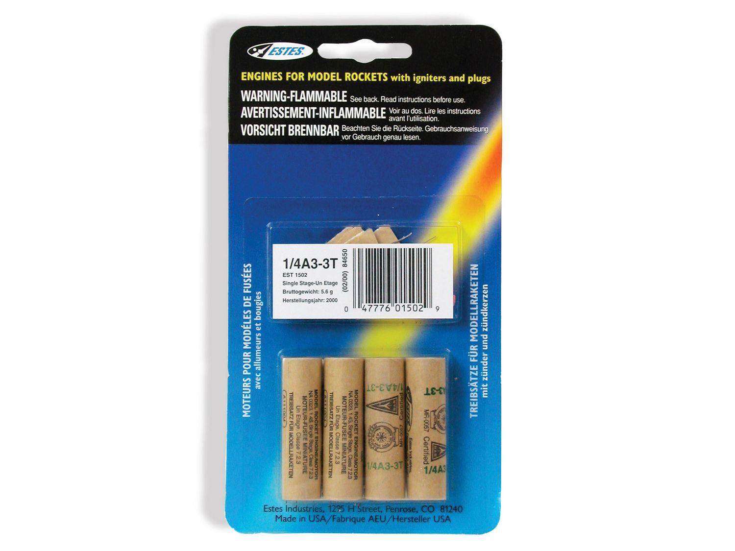 Estes 1/4A3-3T Rocket Motors (Pk4)