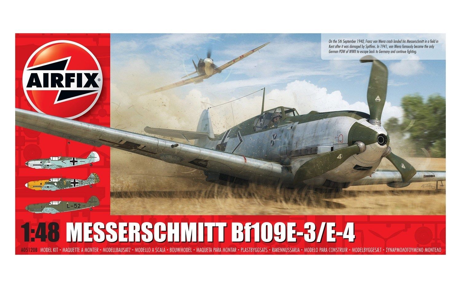 Aircraft Airfix 1/48 Messerschmitt Bf109E-3/E-4