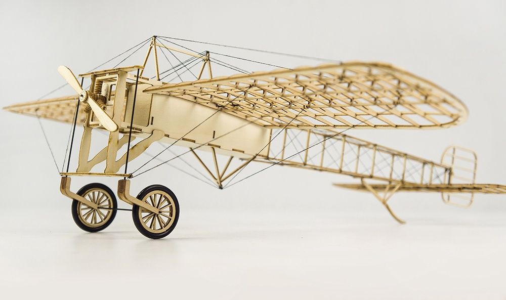 DW Bleriot XI 1/23 Scale Static Balsa Model Kit, 3D Puzzle