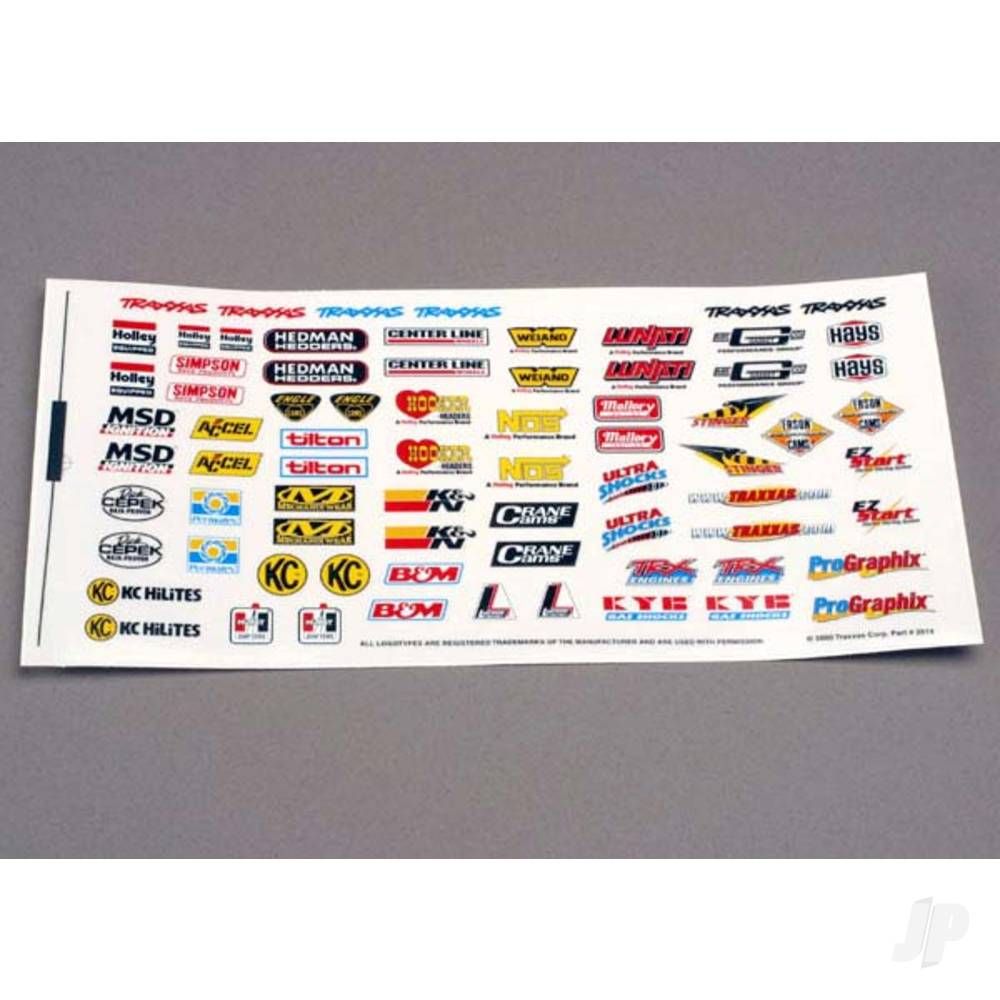 Decal sheet, racing sponsors
