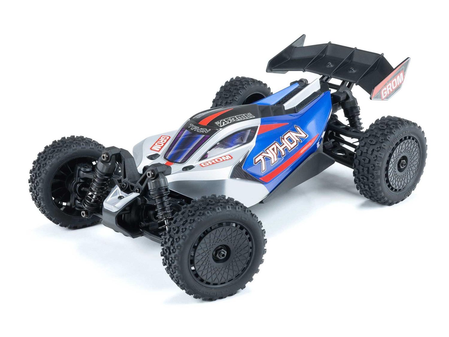 Typhon GROM 4wd Smart RTR w/Lipo Batt/USB Chg Blue/Silv