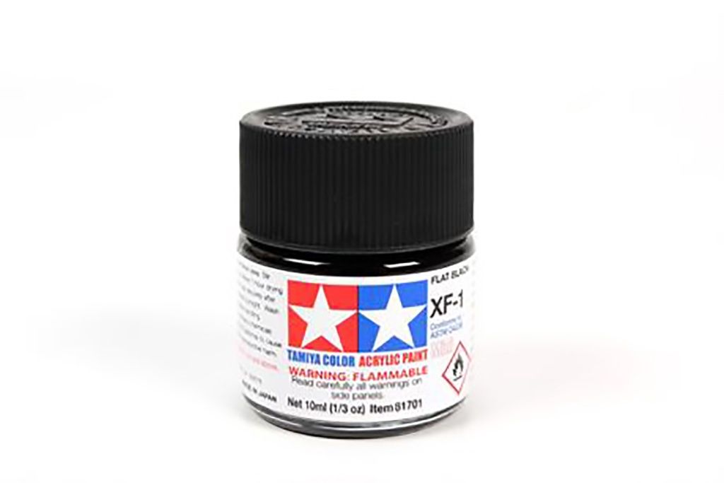 XF-1 Flat Black Acrylic Paint