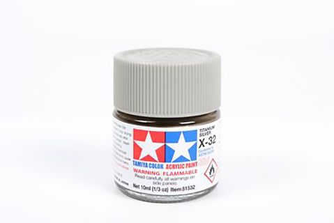 X-32 Gloss Titanium Silver Acrylic Paint