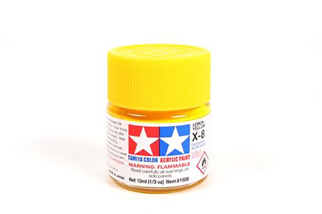 X-8 Gloss Lemon Yellow Acrylic Paint
