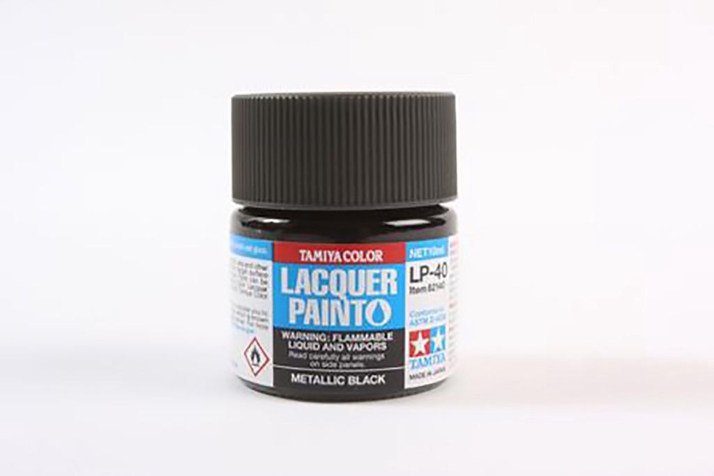 LP-40 Gloss Metallic Black Lacquer Paint