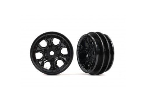 Bronco 6-Spoke Wheels, 1.0" (Black) (2) TRX-4M