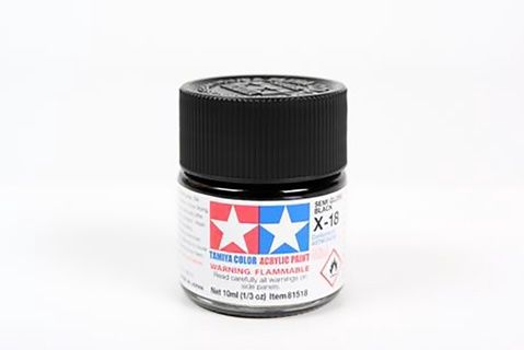 X-18 Semi Gloss Black Acrylic Paint