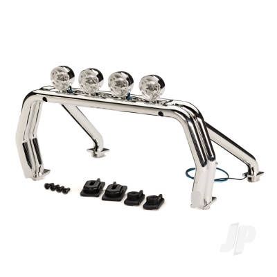 Roll bar (assembled with LED light bar)/ roll bar mounts, left &amp; right/ 2.6x12 BCS (self-tapping) (4)/ 2.5x15 CS (2) (fits #9212 body)