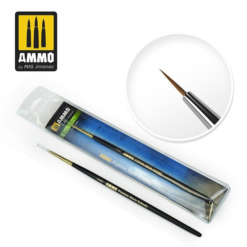 AMMO 5/0 Premium Marta Kolinsky Round Brush